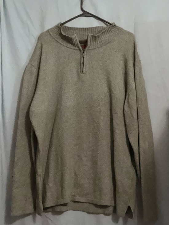 Vertical Other - Vertical Robert Comstock 3XT Men's Heathered Sage Green Quarter Zip Sweater Tall